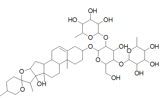 17-羥基薯蕷皂結構式